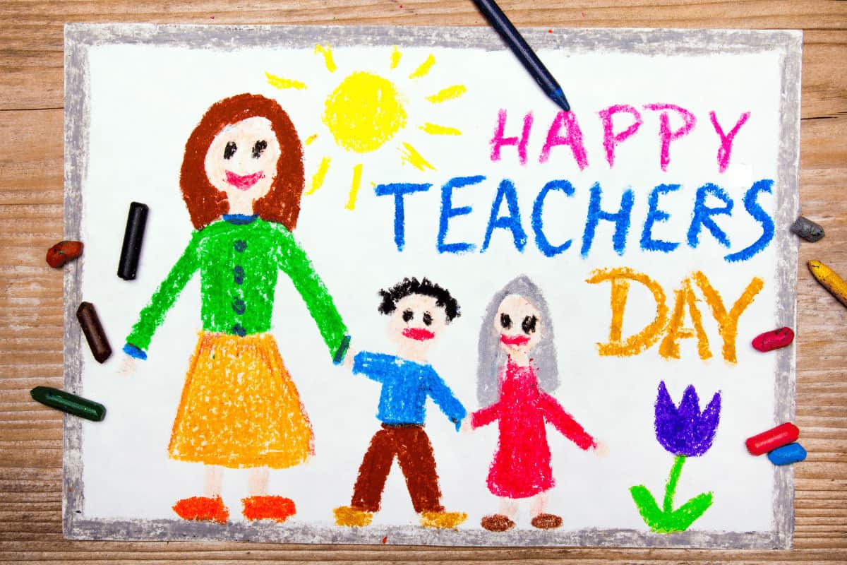 Colorful Drawing Teachers Day Card Stock Photo 525312826 | Shutterstock-saigonsouth.com.vn