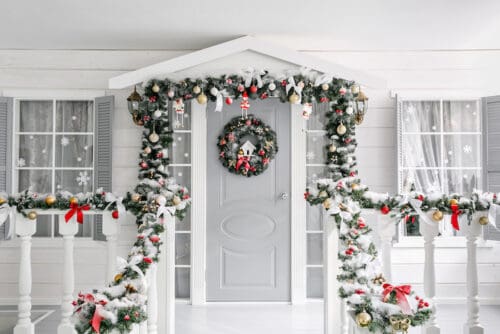 festive Christmas porch