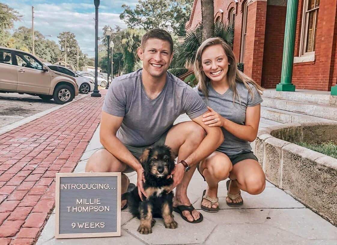 Chelsea and Cody Thompson with Milllie