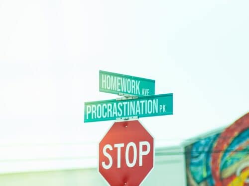 stop sign procrastination sign