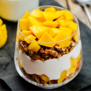 breakfast mango parfait for picky eaters