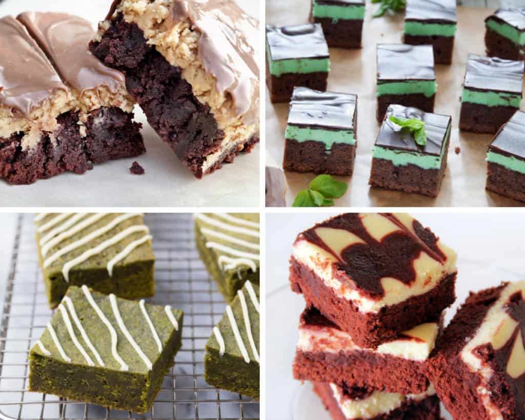 brownie recipes collage; knock you naked brownies
