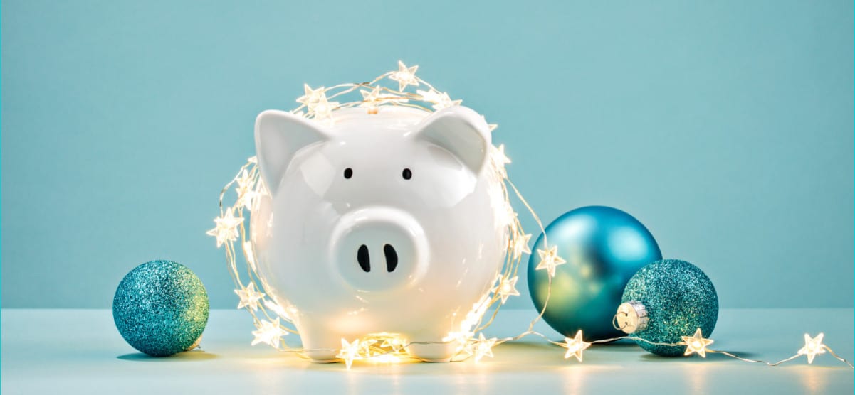 Christmas piggie bank. Christmas gifts on a budget