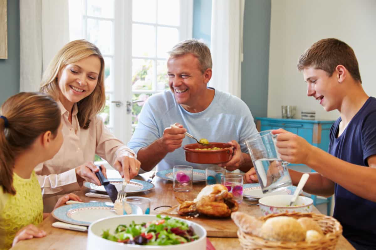 family questions at the dinner table