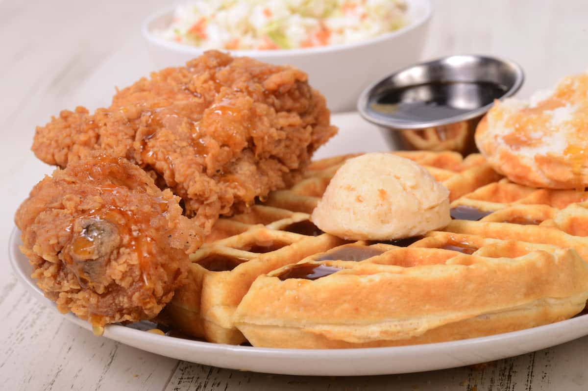 southern dishes chicken and waffles
