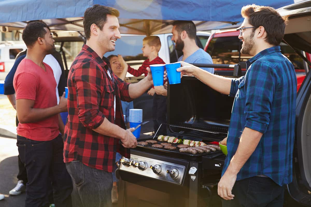 kids at tailgate party