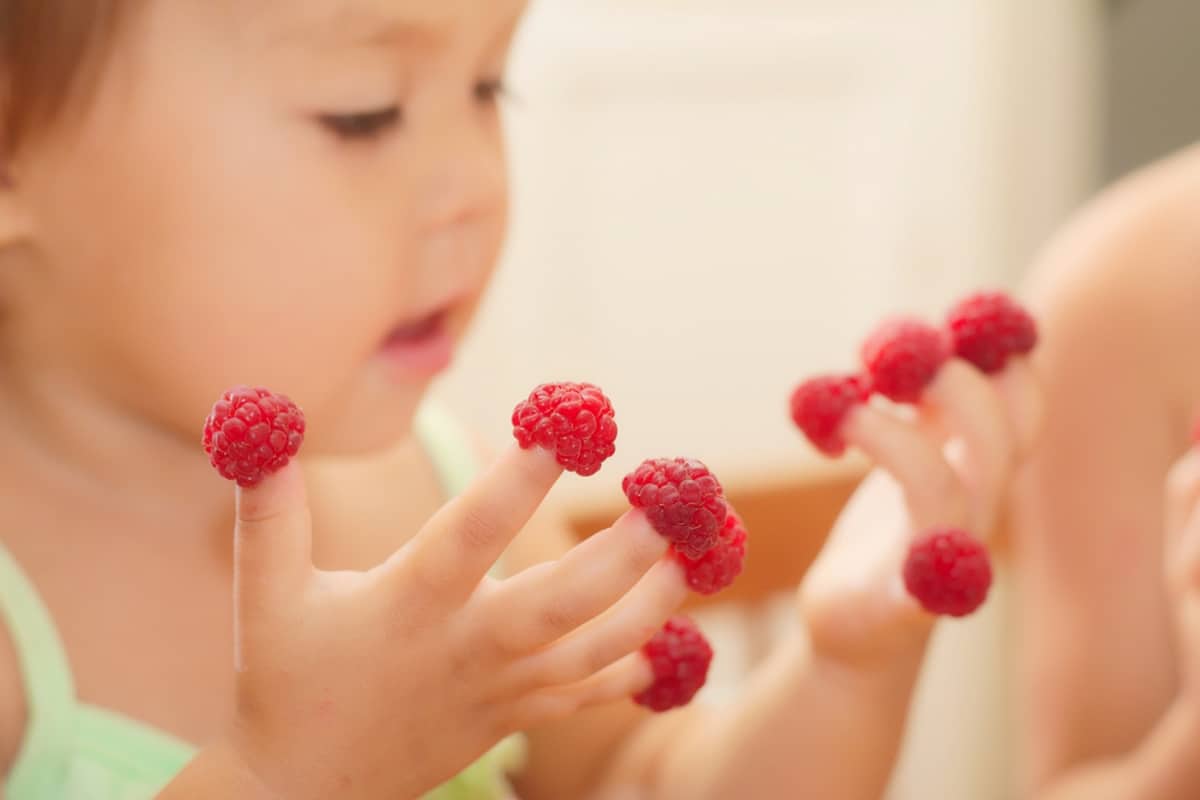 raspberries finger food kids