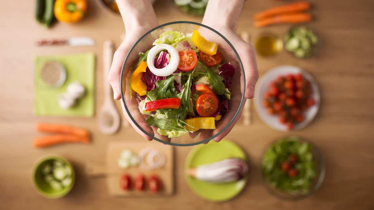 gesunde Ernährung mit viel Obst und Gemüse