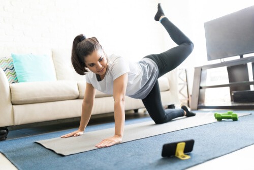 working out at home