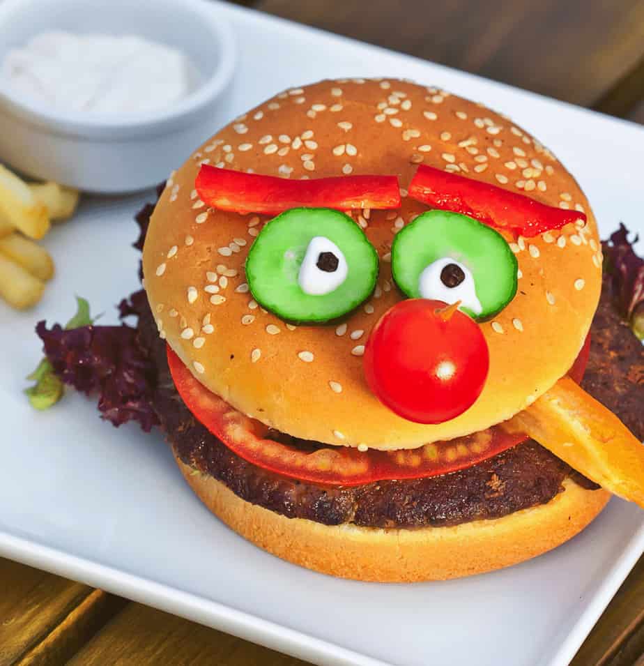 burger recipes with a face