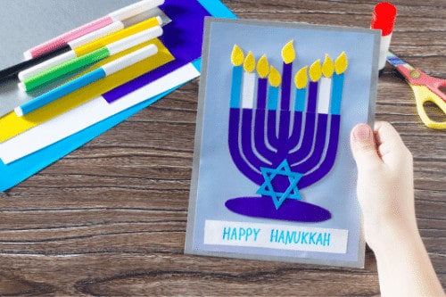 hanukkah crafts card