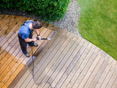how to clean deck