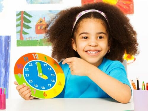 Children learn to tell time