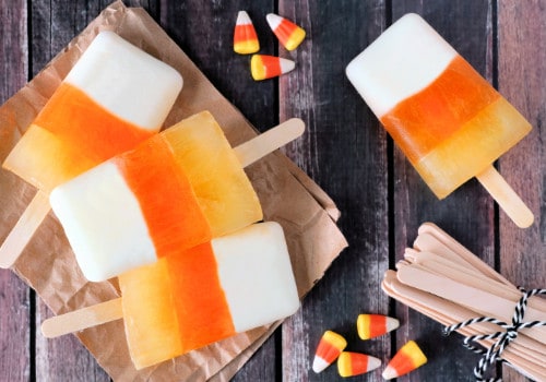 healthy Halloween snacks candy corn popsicle