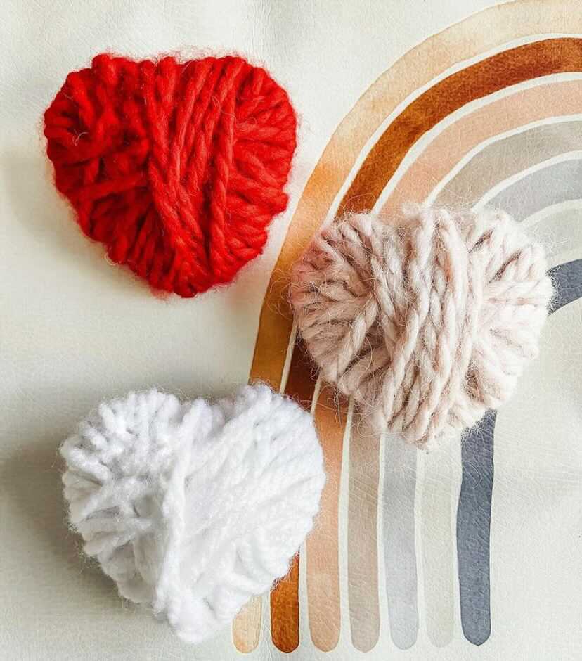 yarn valentine's crafts