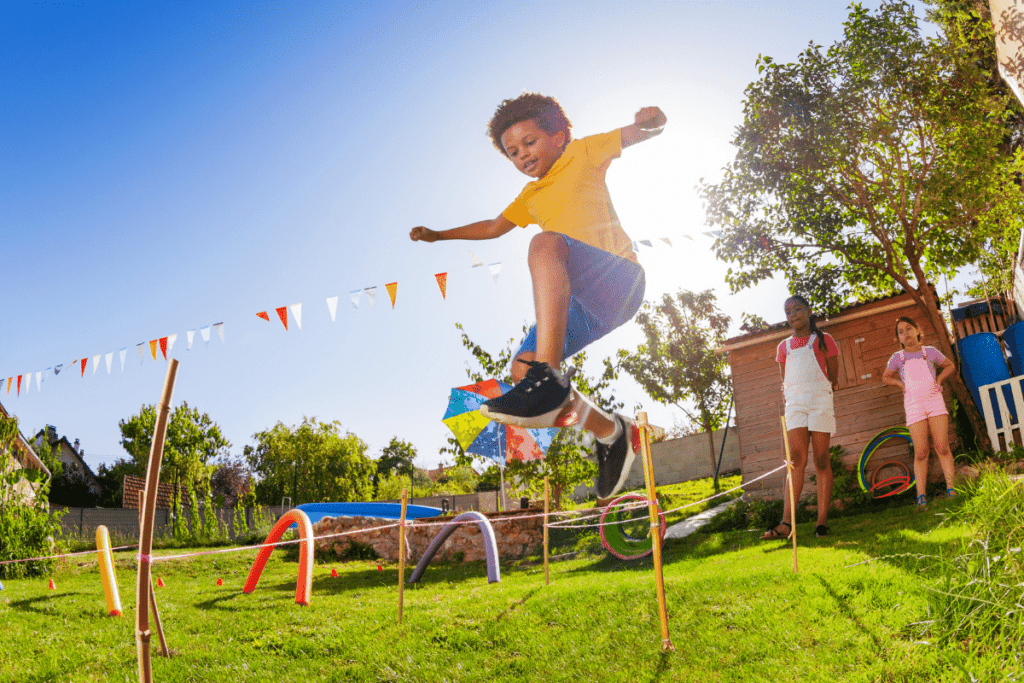 kid backyard ninja course