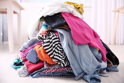 clothing swap pile