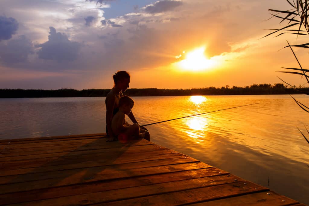 mother son meditation relaxation