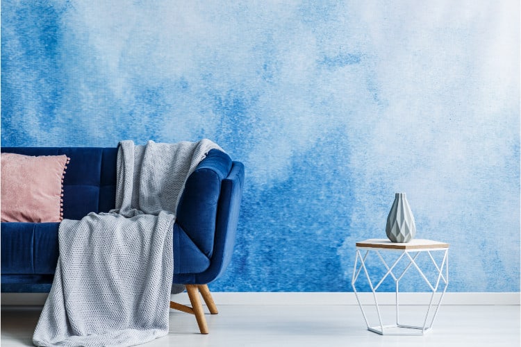 ombre wall blue wall painting ideas