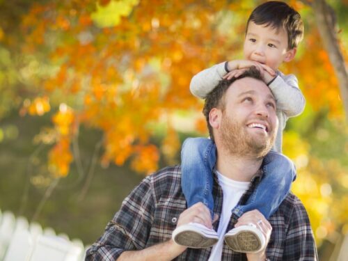 single parent survival tips financial assistance father son fall leaves