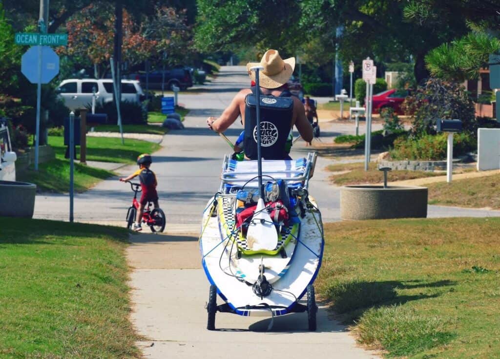 Sporty Surfer Dad on the Street Jake Denton bike