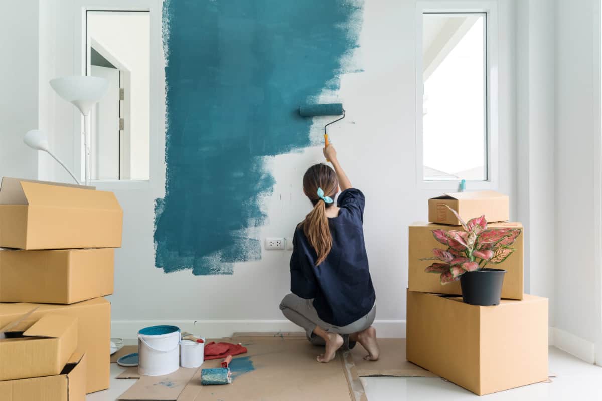 wall painting ideas teal