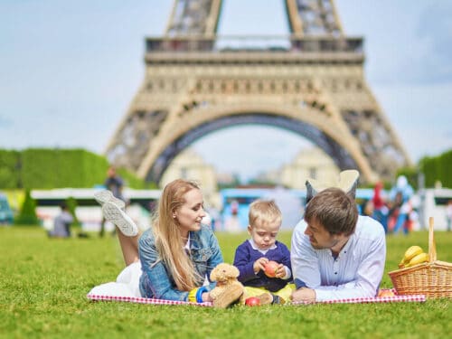 family Paris Eiffel Tower