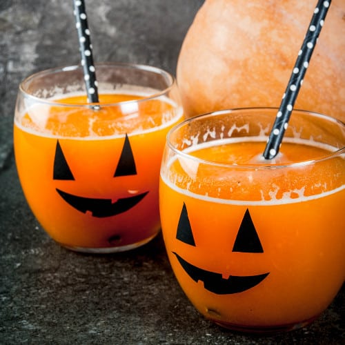 Halloween drinks jack-o-lantern punch