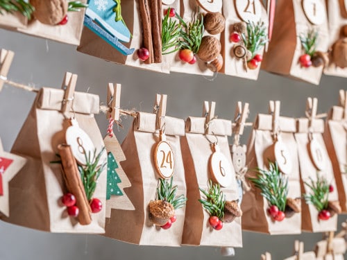 DIY paper bag advent calendars
