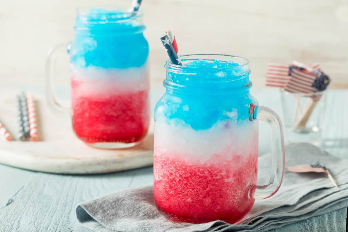 layered fourth of july drinks