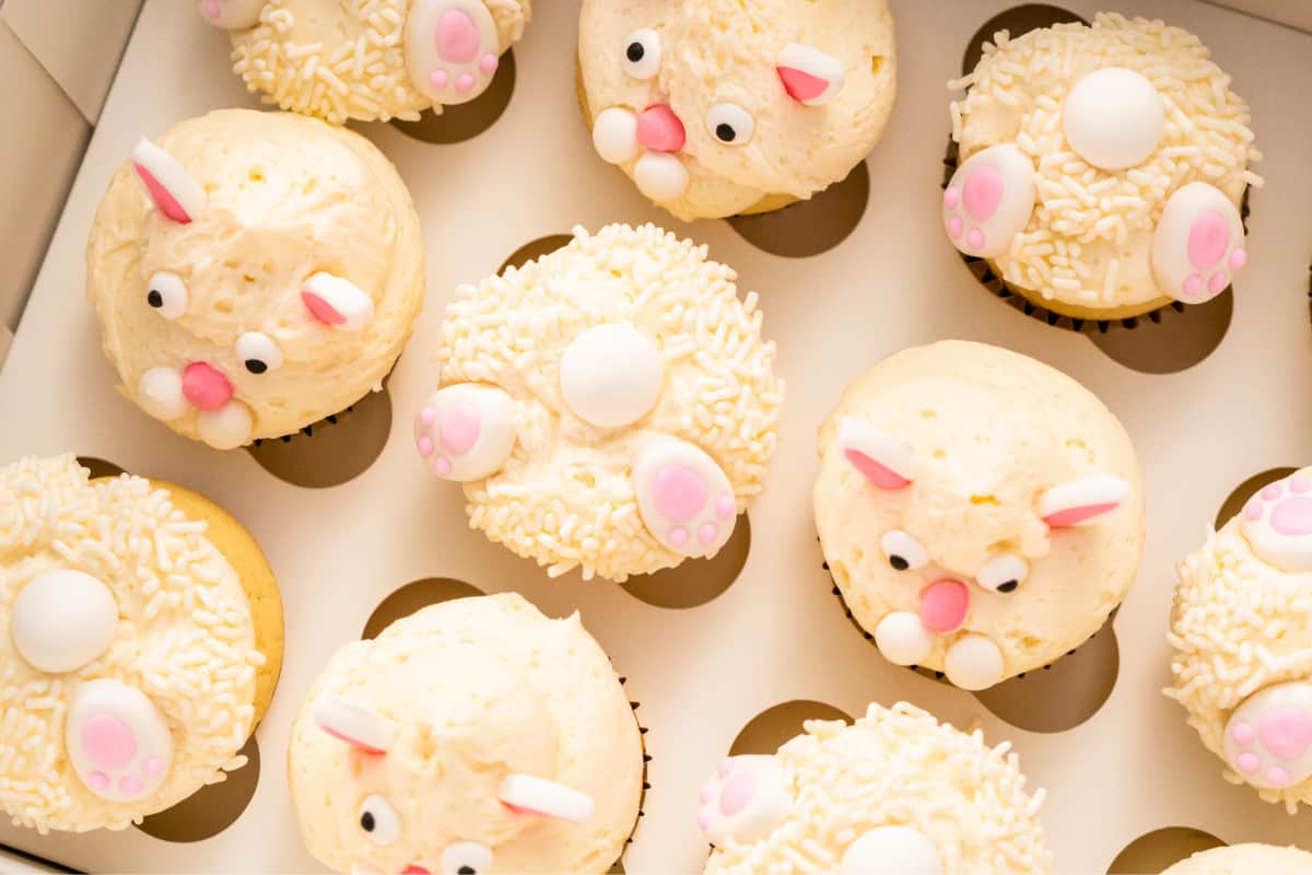 bunny easter cupcakes