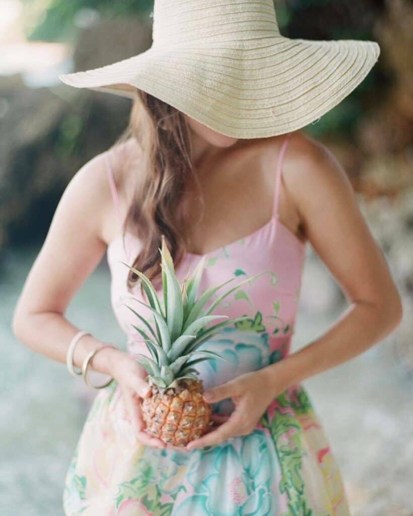 Esther McFarland pineapple dress