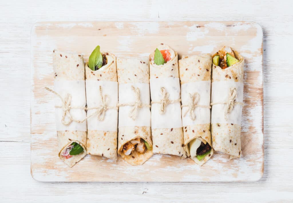 easy chicken spinach burritos