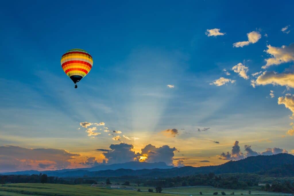 When to drive with a hot air balloon?