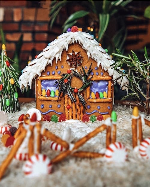 colorful gingerbread house