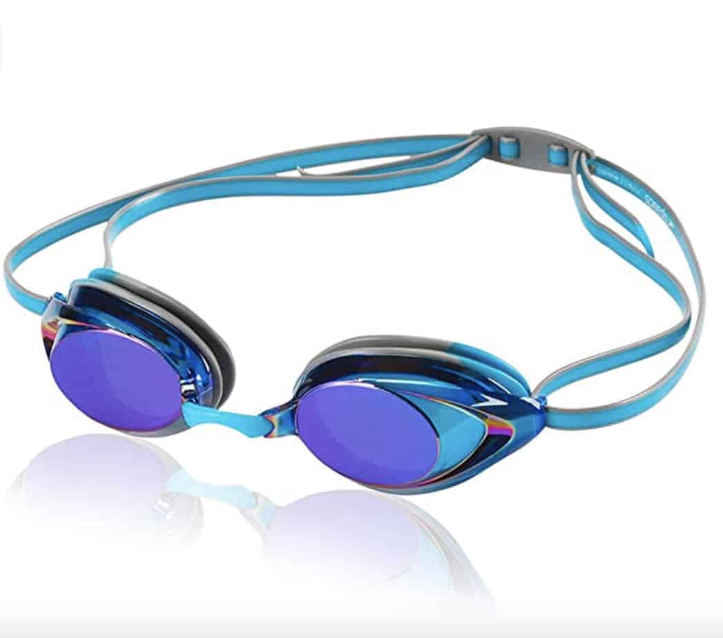 Swimmer gift guide Speedo Unisex-Adult Swim Goggles Mirrored Vanquisher 2.0