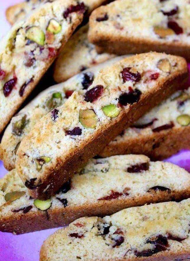 chance.of.sprinkles cranberry pistachio biscotti