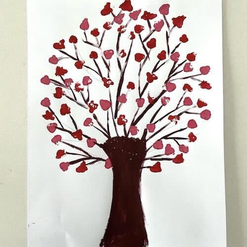 Valentine's day crafts for toddler tree