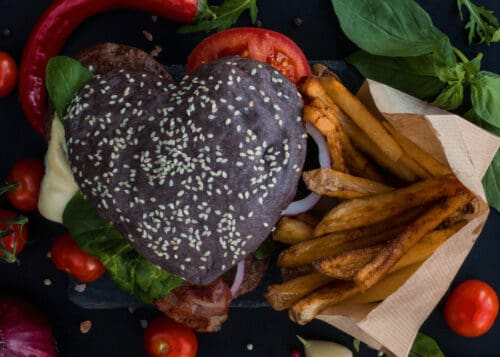 heart hamburger 