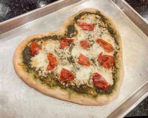 heart pizza Valentine's Day meals