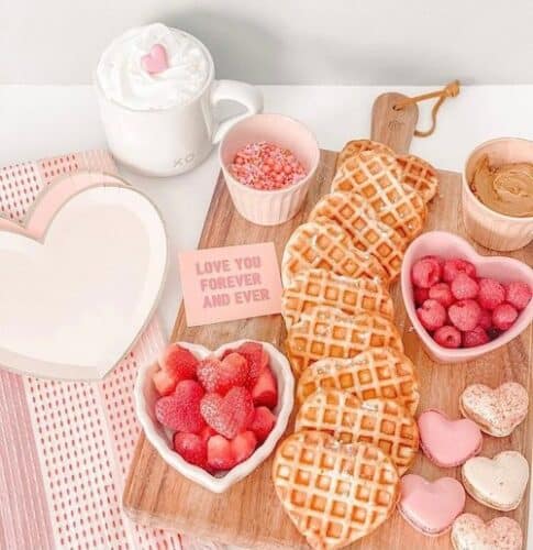 Valentine's Day waffles