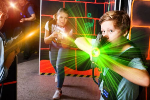family activities with teens laser tag