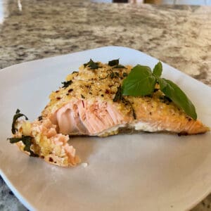 garlic basil salmon mood-boosting foods
