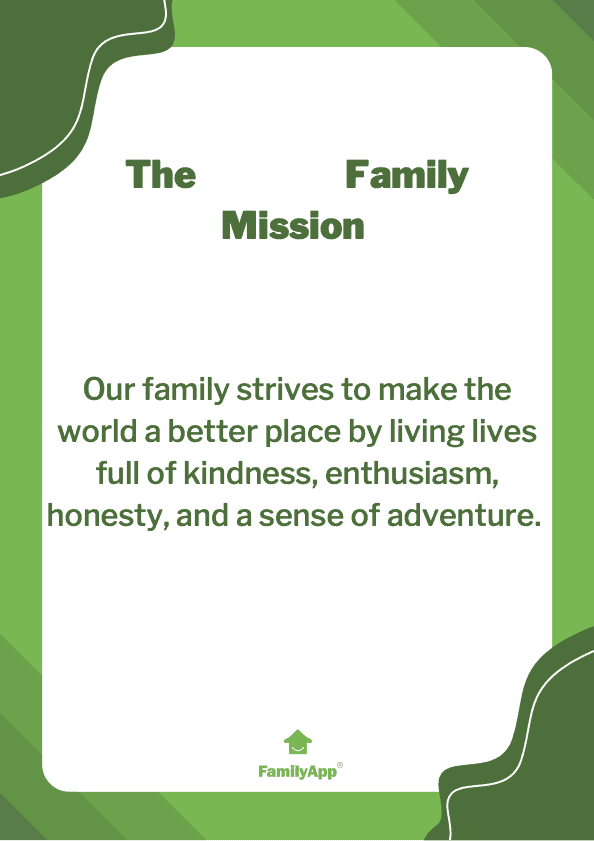 sample family mission statement 2