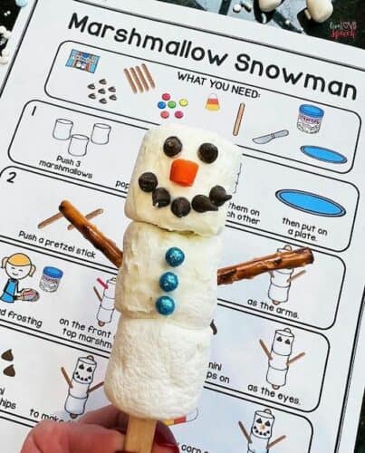 snowman crafts snack